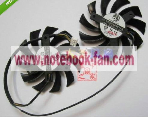 75mm Fan MSI GTX 560 570 R6950 Twin Frozr II PLD08010S12HH 75mm Fan MSI GTX 560 570 R6950 Twin Frozr II PLD08010S12HH